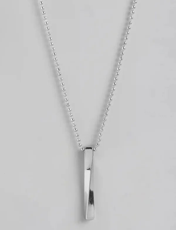 Unisex_Silver_3_D_Twisted_Straight_Cuboid_Vertical_Bar_Stick_Locket_Pendant_With_Ball_Chain