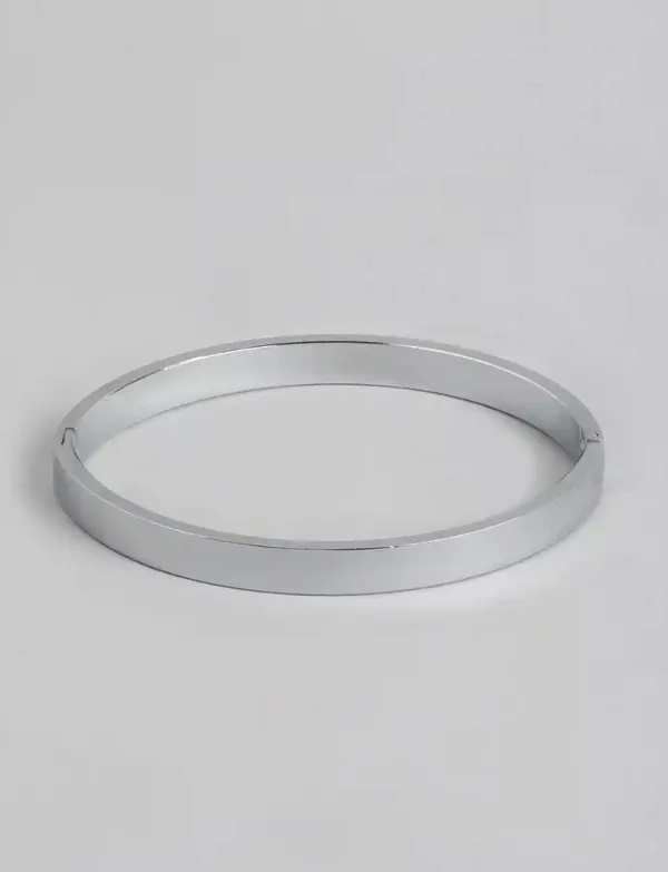Unisex_Stainless_Steel_Silver_Finish_Kada_Bracelet