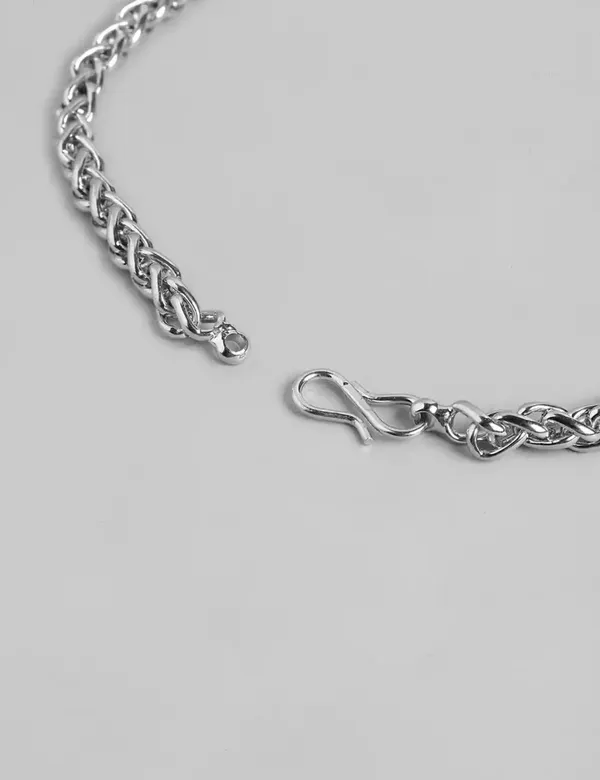 Unisex_Silver_Plated_Stainless_Steel_Chain