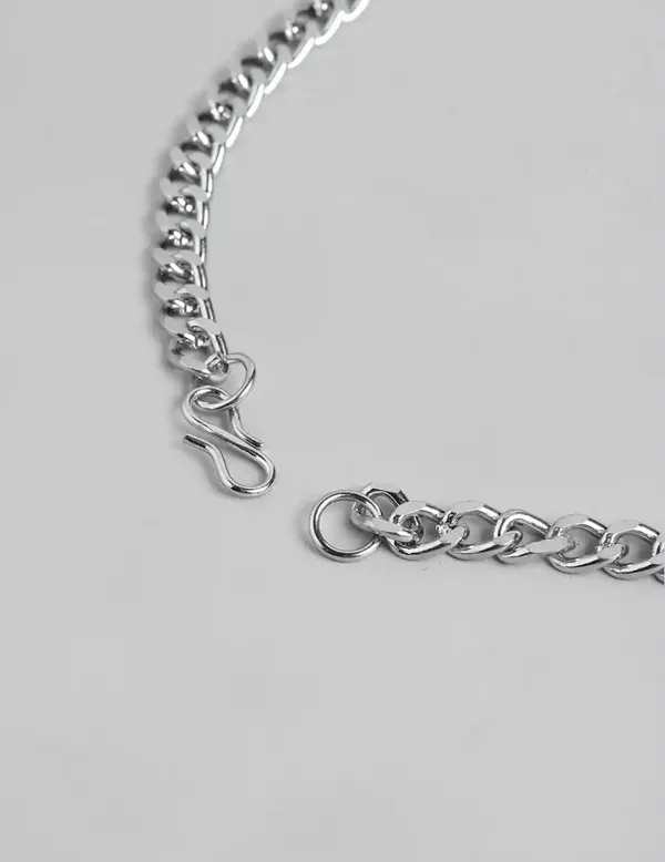Unisex_Silver_Plated_Stainless_Steel_Link_Chain