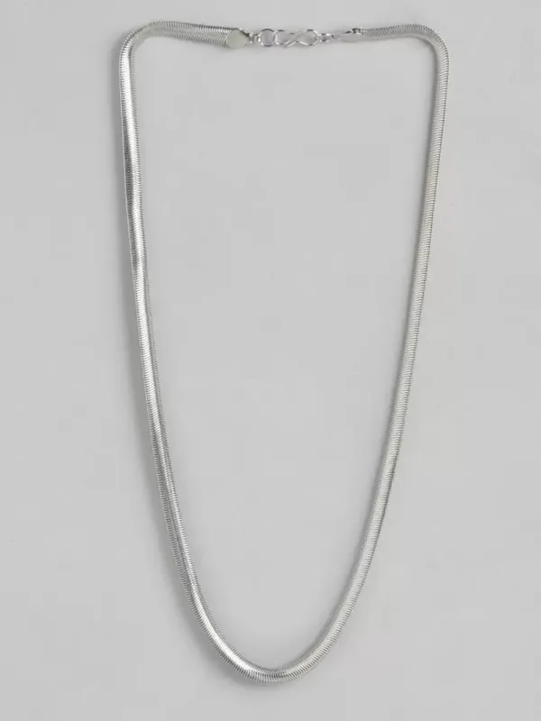 Unisex_Stainless_Steel_Silver_Finish_Snake_Chain