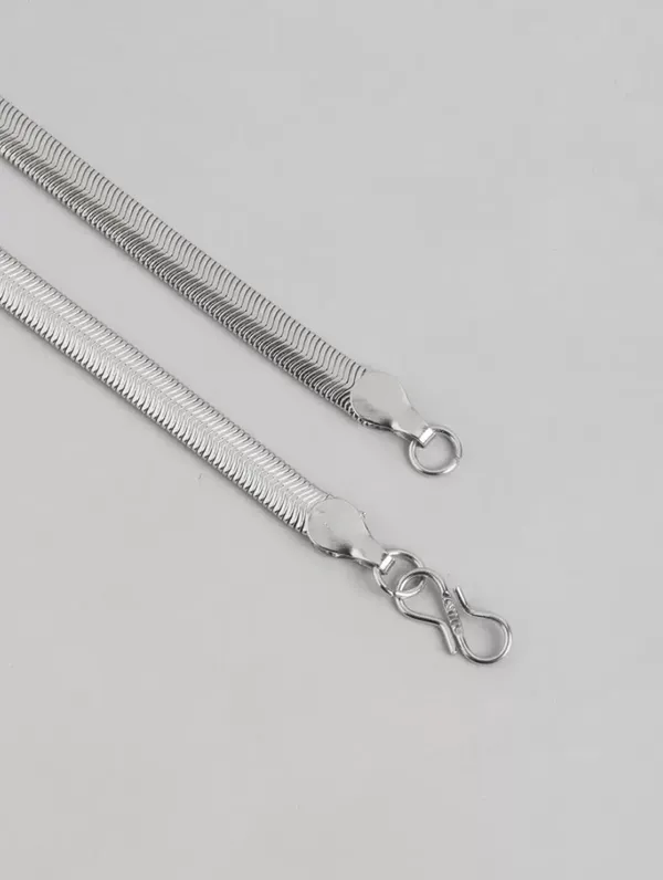 Unisex_Stainless_Steel_Silver_Finish_Snake_Chain