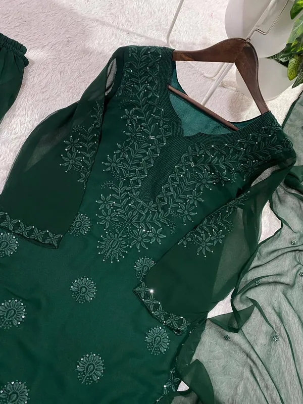Elegant_Green_Georgette_Sharara_Set_with_Embroidered_Sequence_Work