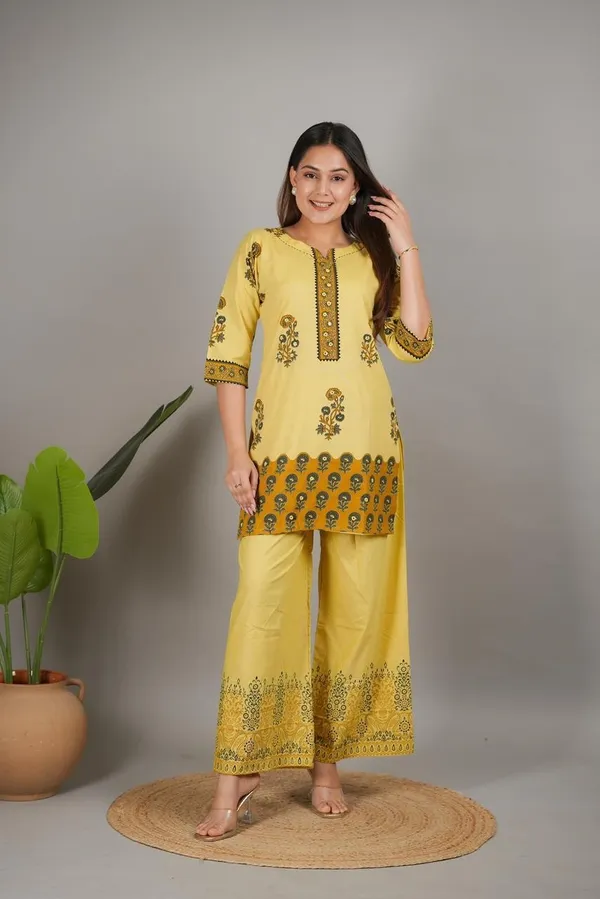 Mustard_Yellow_Printed_Cotton_Co-ord_Set_with_Wide-Leg_Palazzos