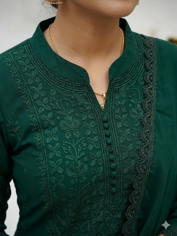 Premium_Green__Georgette_Chikankari_Hand_Embroidery_Kurti_with_Palazzo_&_Dupatta_Set