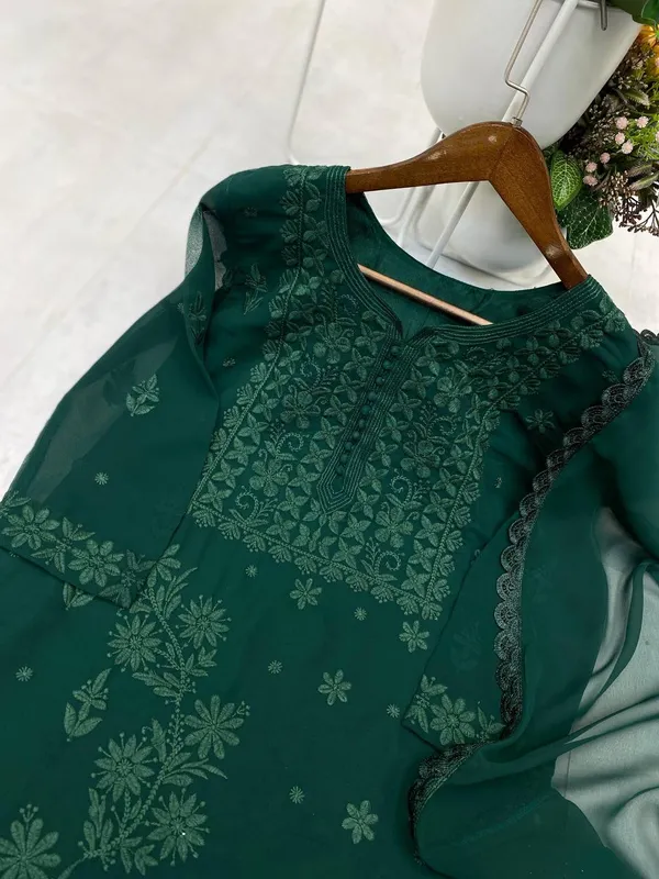 Premium_Green__Georgette_Chikankari_Hand_Embroidery_Kurti_with_Palazzo_&_Dupatta_Set