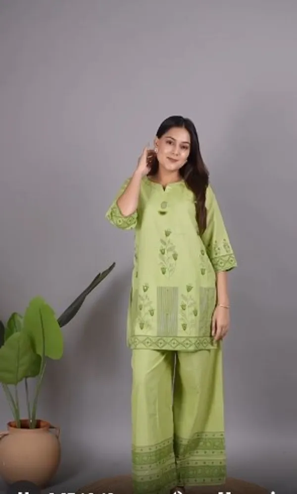 Premium_Lime_Green_Cotton_Floral_Printed_Co-ord_Set_with_Palazzo