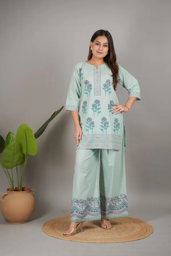 Premium_Sea-Green_Cotton_Floral_Printed_Co-ord_Set_with_Palazzo