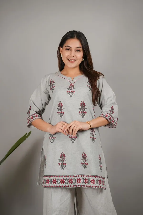 Premium_grey_Cotton_Floral_Printed_Co-ord_Set_with_Palazzo