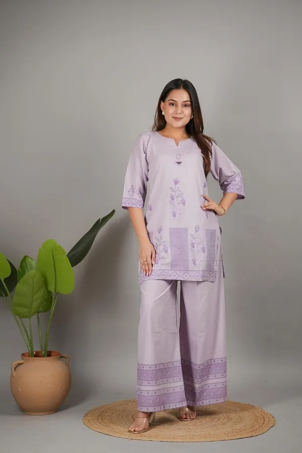Premium_lavender_Cotton_Floral_Printed_Co-ord_Set_with_Palazzo