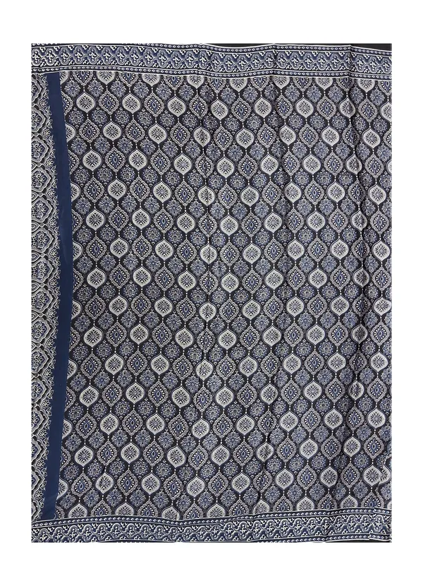 Modal_Silk_with_Block_Print_saree_with_Blouse_-Deep_Indigo_Blue_with_Ivory_&_Midnight_Accents