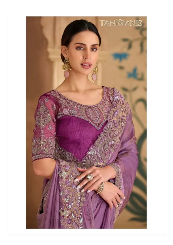 Fancy_Tissue_georgette_Saree_with_Blouse_-_Regal_Amethyst_Purple