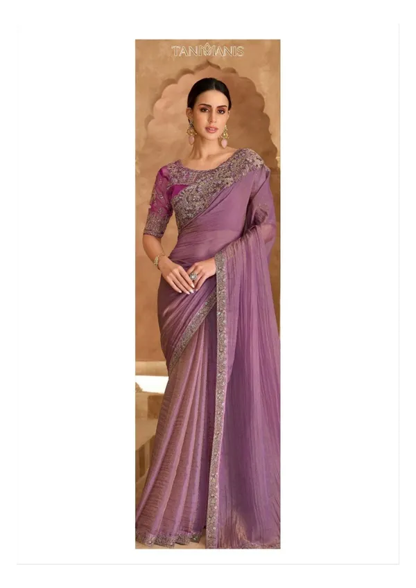 Fancy_Tissue_georgette_Saree_with_Blouse_-_Regal_Amethyst_Purple