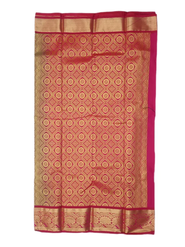 Emerald_Green_With_Rani_Pink_Grand_Zari_Border_Pure_Kanjivaram_Soft_Silk_Saree_With_Blouse