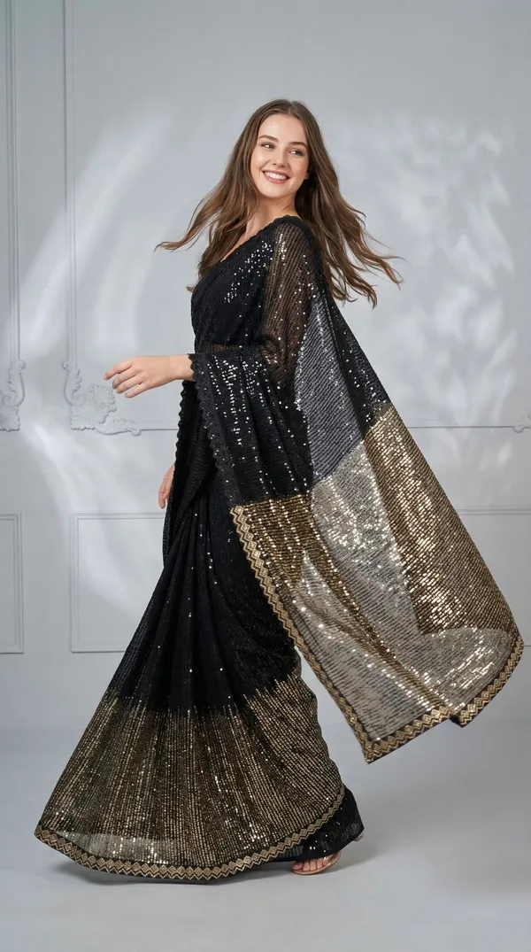 Fancy_georgette_saree_with_Blouse_-_Midnight_Black_with_all_over_sequence_work_and_lace_border