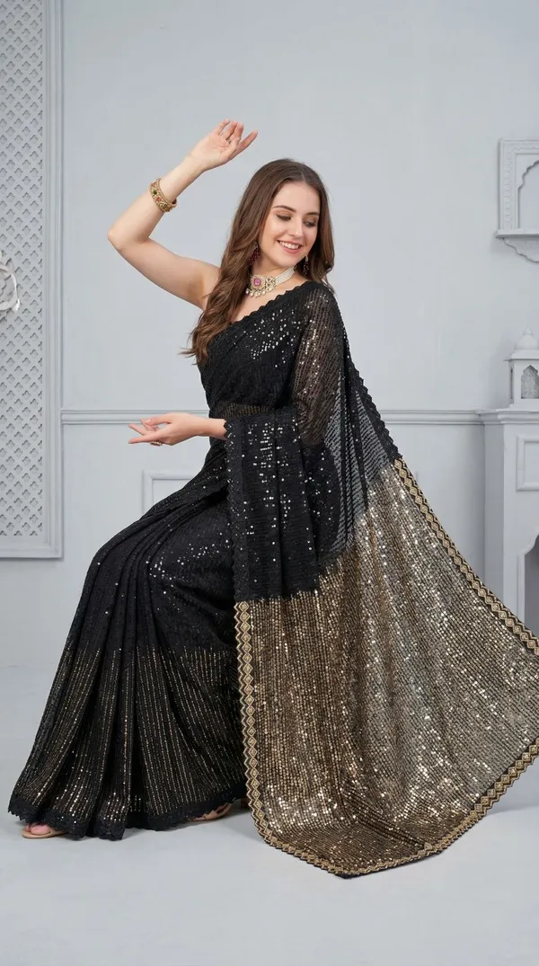 Fancy_georgette_saree_with_Blouse_-_Midnight_Black_with_all_over_sequence_work_and_lace_border