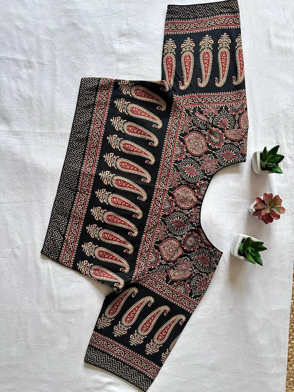 Pure_Cotton_Ready_made_Blouse_-_Black_color