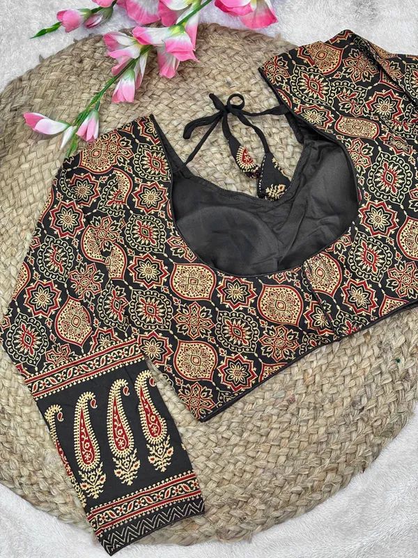 Pure_Cotton_Ready_made_Blouse_-_Black_color