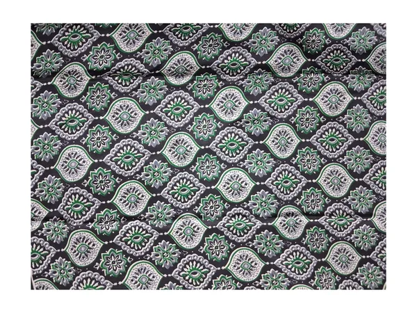 Modal_Silk_with_Block_Print_saree_with_Blouse_-_Emerald_Green_with_Noir_&_Ivory_Accents