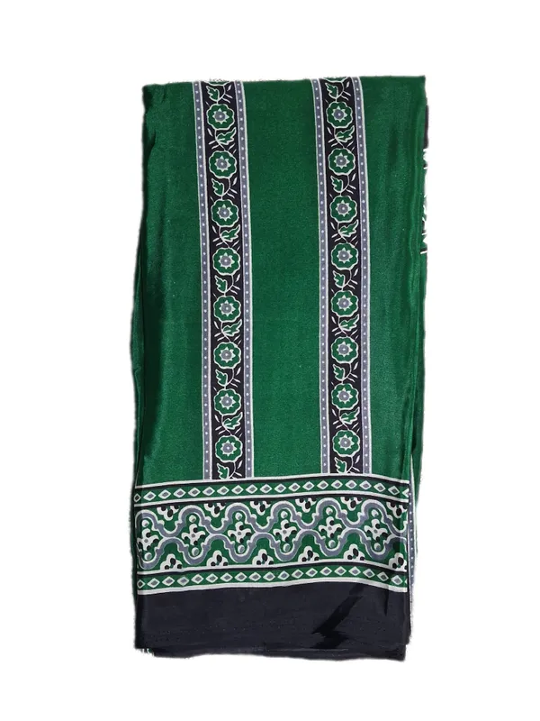 Modal_Silk_with_Block_Print_saree_with_Blouse_-_Emerald_Green_with_Noir_&_Ivory_Accents