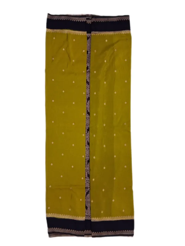 Olive_Green_Chartreuse_Green_With_Midnight_Purple_Silk_Border_Fancy_Soft_Silk_Saree_With_Blouse