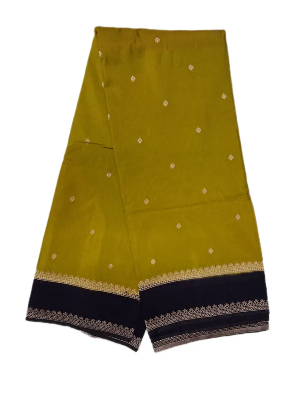 Olive_Green_Chartreuse_Green_With_Midnight_Purple_Silk_Border_Fancy_Soft_Silk_Saree_With_Blouse
