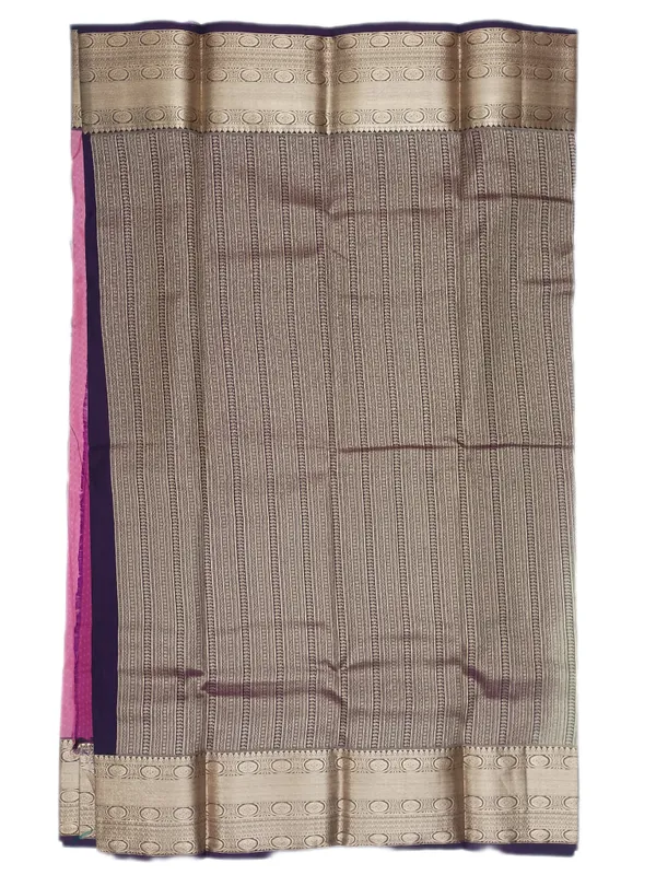 Blush_Pink_With_Royal_Plum_Border_Pure_Kanjivaram_Soft_Silk_Saree_With_Blouse