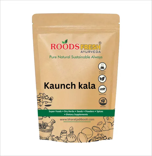 Roods_Fresh_Beej_Kaunch_Kala_-_Mucuna_Pruriens_-_Black_Kaunch_Seeds_-_Cowhage_(300_G)