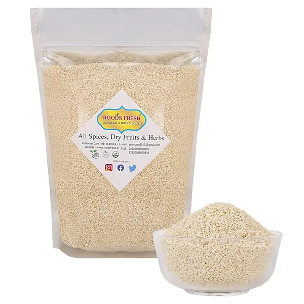 Roods_Fresh_Organic_White_Sesame_Seed,_(Safed_Till)_900_Gm