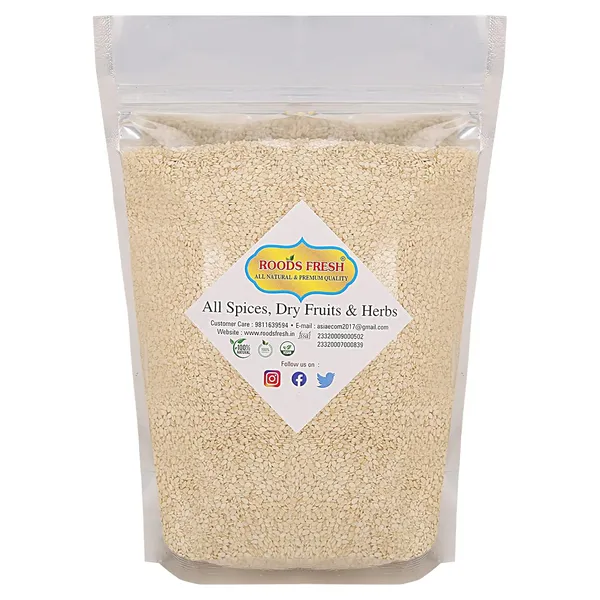 Roods_Fresh_Organic_White_Sesame_Seed,_(Safed_Till)_900_Gm