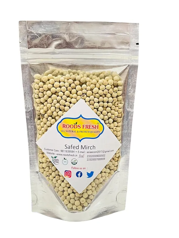 Roods_Fresh_Natural_Whole_White_Peppercorn_(Safed_Mirch_Sabut)_(Sabut_Safed_Dakhni_Mirch)_(100_Gram