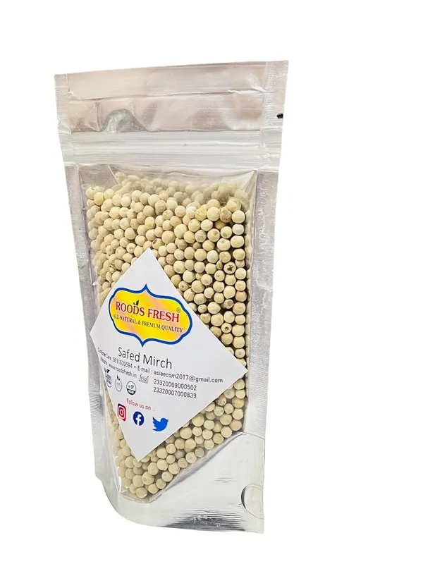 Roods_Fresh_Natural_Whole_White_Peppercorn_(Safed_Mirch_Sabut)_(Sabut_Safed_Dakhni_Mirch)_(150_Gram