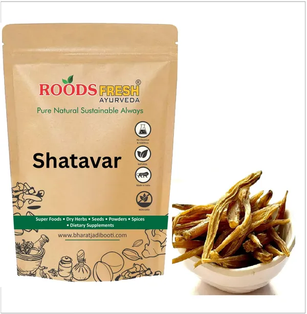 Roods_Fresh_Shatavari_Root_-_Asparagus_Racemosus_-_Sitawar|Shatawar_Pili-_Satawari,_Natural_(100_Gram)