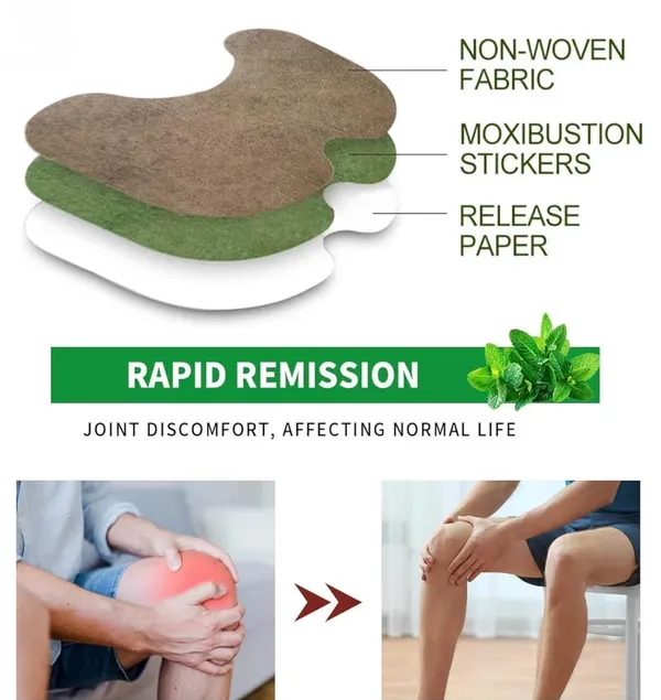 Green_Non-Woven_Fabric,_Moxibustion_Stickers,_Release_Paper_Premium_Organic_Natural_Orthopedic_For_Knee_And_All_Joints_Pain_Relief