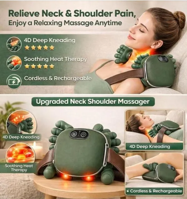 Green_Silicone_Premium_Full_Body_Massager_For_Bionic_Heated_Massager,_Wireless_Portable_Shiatsu_Neck_And_Back_Massager,_Electric_Deep_Tissue_4D_Kneading_Massage,_Simulated_Human_Hand_Design_For_Pain_Relief_And_Muscle__Relax