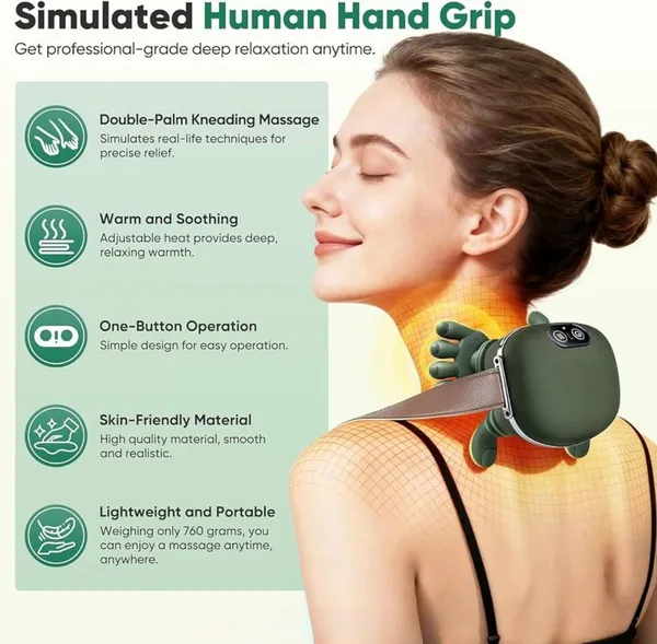 Green_Silicone_Premium_Full_Body_Massager_For_Bionic_Heated_Massager,_Wireless_Portable_Shiatsu_Neck_And_Back_Massager,_Electric_Deep_Tissue_4D_Kneading_Massage,_Simulated_Human_Hand_Design_For_Pain_Relief_And_Muscle__Relax