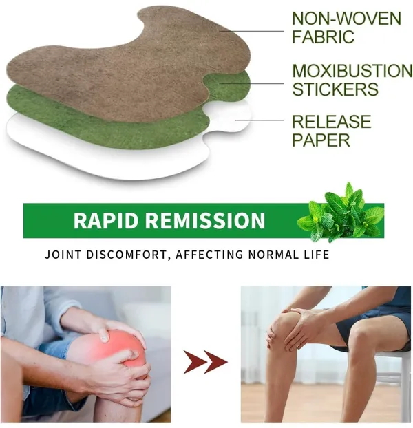 Mibey_Herbal_Knee_Pain_Relief_Patches_Arthritis_Inflammation_Patch_Sticker_|_Instant_Relief_from_Knee_Pain_|_Joint_Knee_Pain_Relief_Products_Natural_Wormwood_Extract_Patch_for_Knee_(100_Pieces)
