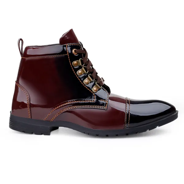 Burgundy_Glossy_Lace-Up_Ankle_Boots_for_Men