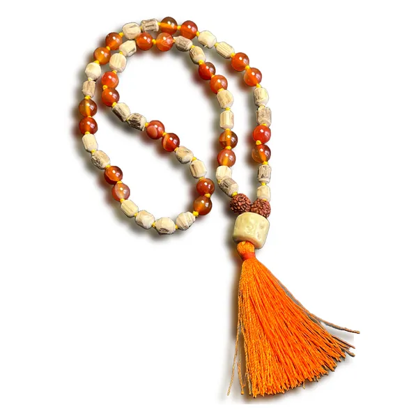 Tulsi_and_Carnelian_54_Beads_(HandKnotted)_Japa_Mala__Devotion,_Strength_And_transformation