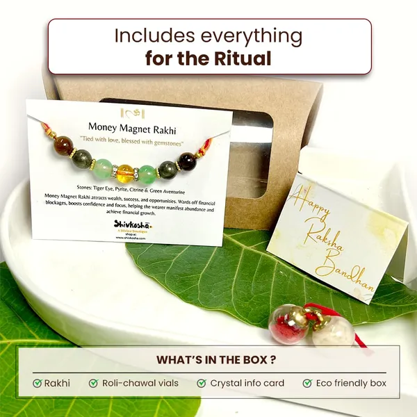 Money_Magnet_Rakhi__Citrine,_Tiger_Eye,_Green_Aventurine_And_Pyrite