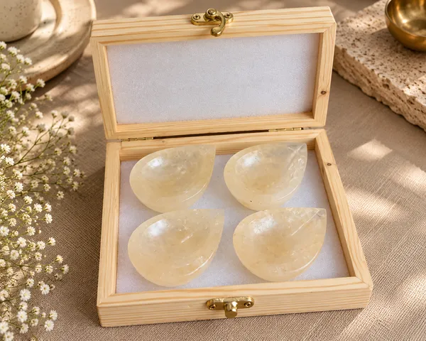 Yellow_Calcite_Gemstone_Diya__for_Positivity,_Confidence_&_Golden_Energy_(Pack_of_4)