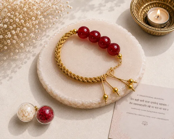 Ruby_Agate_Bracelet_Rakhi_12mm_Beads_for_Love_And_Strength