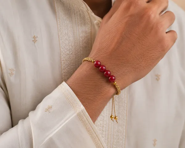 Ruby_Agate_Bracelet_Rakhi_12mm_Beads_for_Love_And_Strength