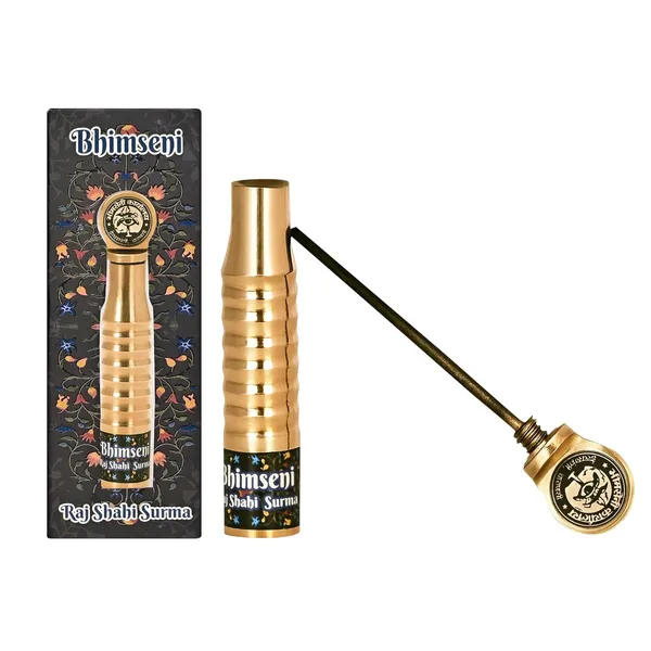 Bhimseni_Rajshahi_Black_Surma,_Traditional_Ayurvedic_Eye_Care_with_Triphala,Herbs_&_motibhasm,_Brass_royal_airtight_brass_surmedani