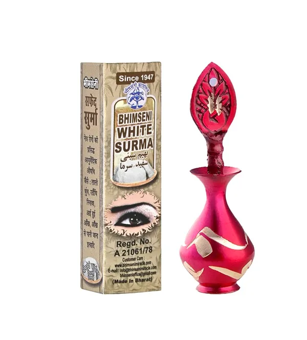 Bhimseni_White_Surma_3g._with_Pink_decorative_brass_Surmedani