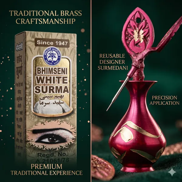 Bhimseni_White_Surma_3g._with_Pink_decorative_brass_Surmedani