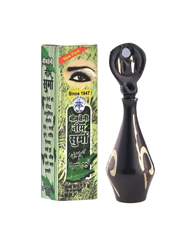 Bhimseni__Neem_Surma,_3g_Traditional_Eye_Kohl_Powder,_Black_Brass_Decorative_Surmedani