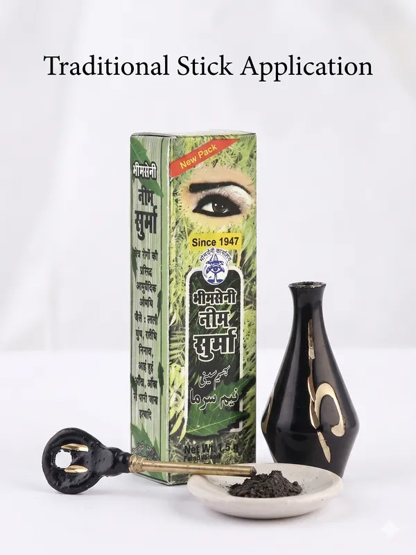 Bhimseni__Neem_Surma,_3g_Traditional_Eye_Kohl_Powder,_Black_Brass_Decorative_Surmedani