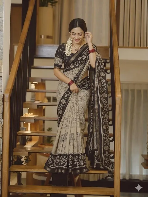 Pretty_Kanya_Soft_Cotton_Silk_Bandhej_Saree_with_Traditional_Zari_Border