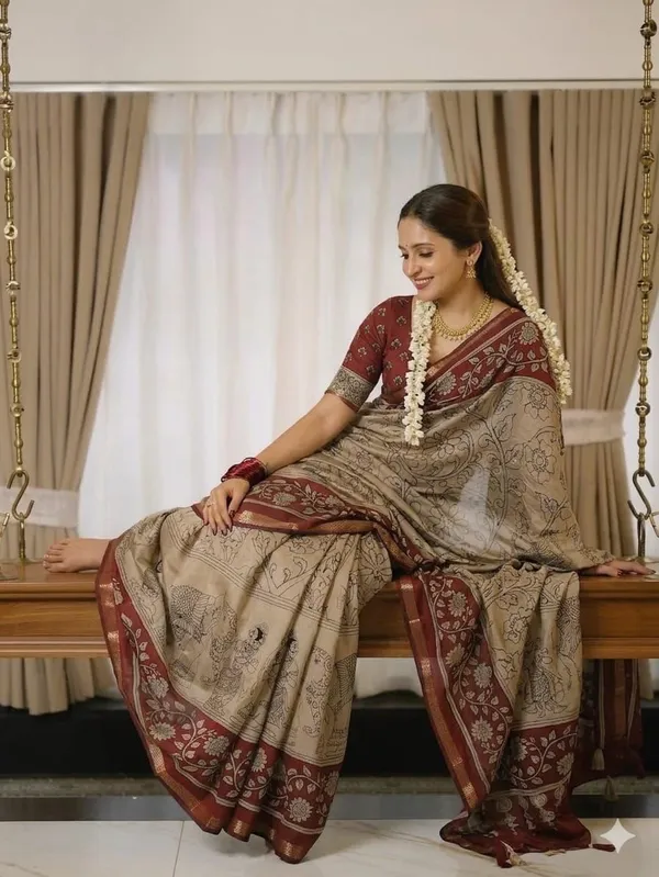Pretty_Kanya_Soft_Cotton_Silk_Bandhej_Saree_with_Traditional_Zari_Border